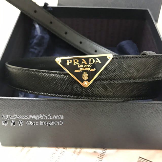 PRADA女士皮帶 普拉達經典塗琺瑯三角形腰帶  jjp2021